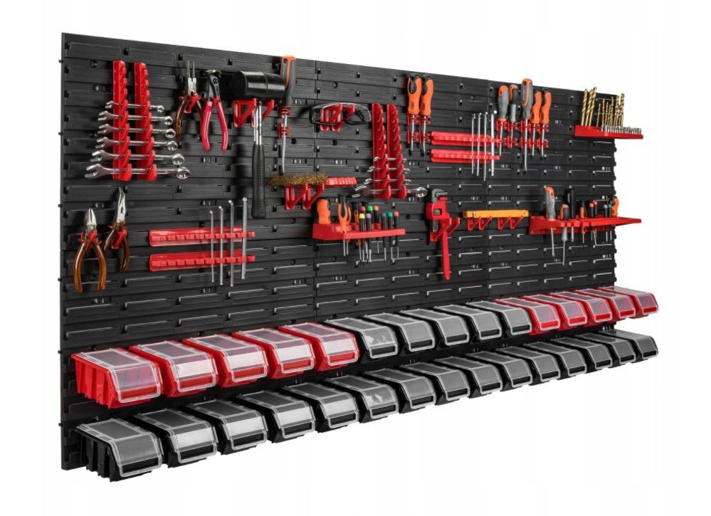 Панель для інструментів  Kistenberg  174 * 78 см + 30 контейнерів з кришкою 