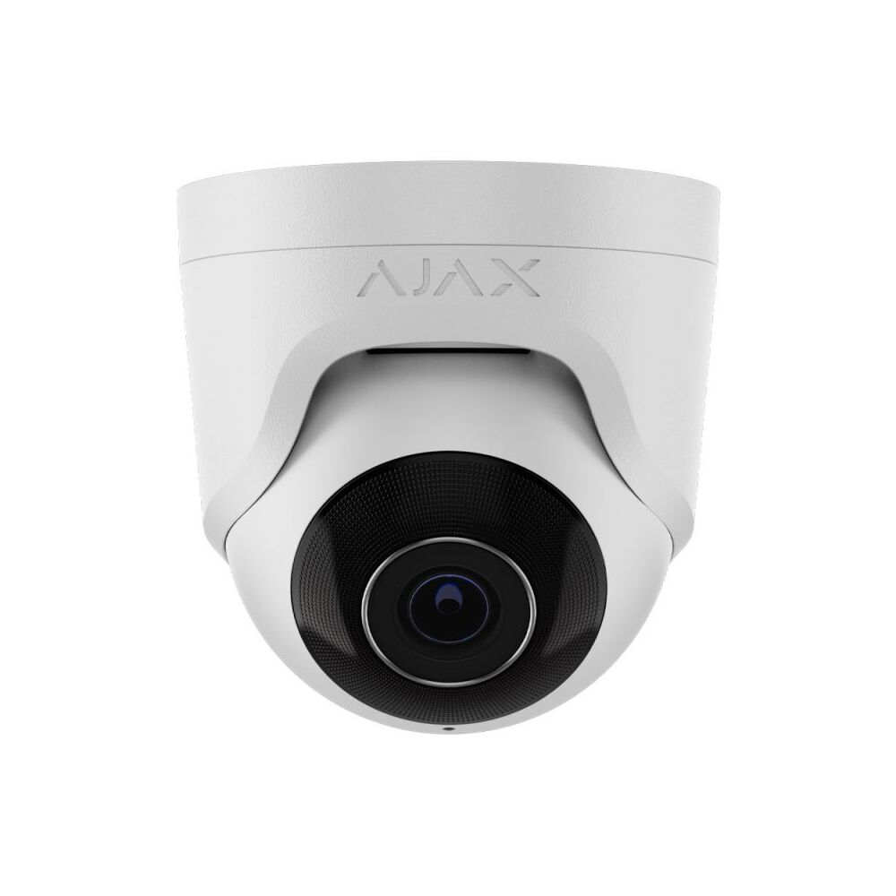 IP-відеокамера Ajax TurretCam white (5 Мп/2.8 мм) , дротова з роздільною здатністю 5 Мп і кутом огляду до 110°