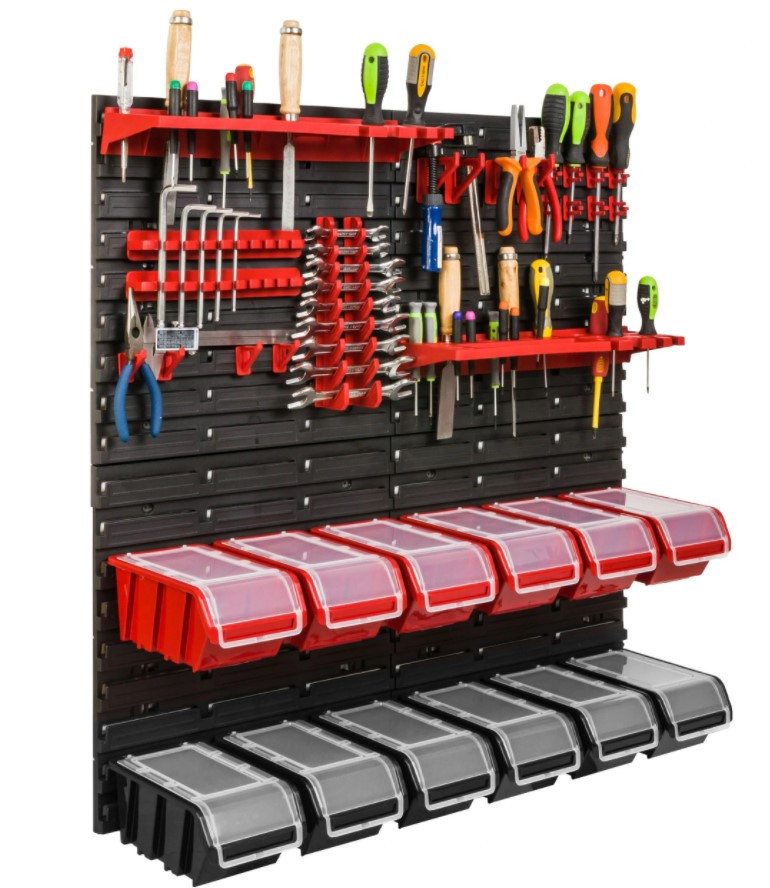 Панель для інструментів +12 великих контейнерів із кришкою Kistenberg В104