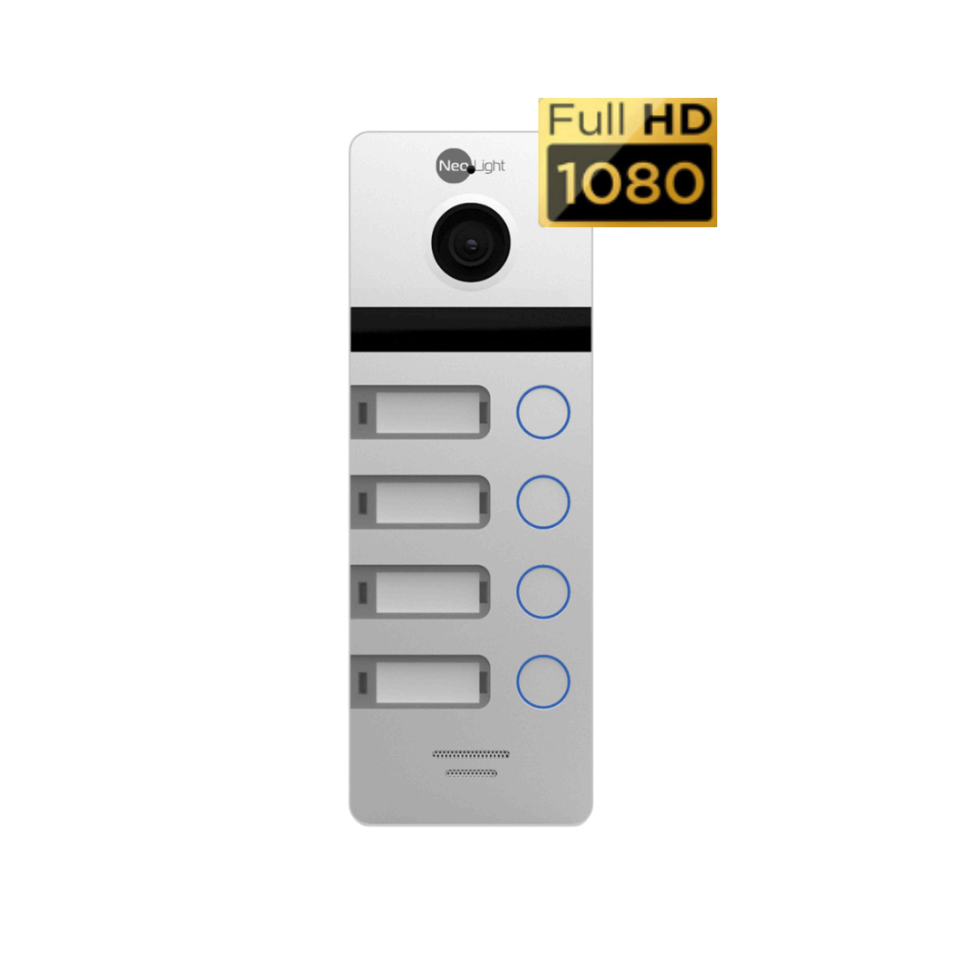 Відеопанель 2 Мп NeoLight MEGA/4 FHD Silver на 4 абоненти